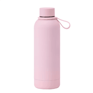 Outdoor rubber coated matte termos water bottle keep water warm and cold 12-24hours